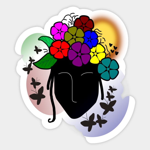 Beautiful Black Lady Sticker by RAK20